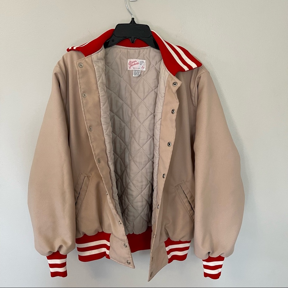 Vintage Ripon Jackets Lined Button Down Varsity M… - image 3